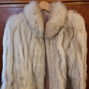 Vintage Blue Fox Coat 1985